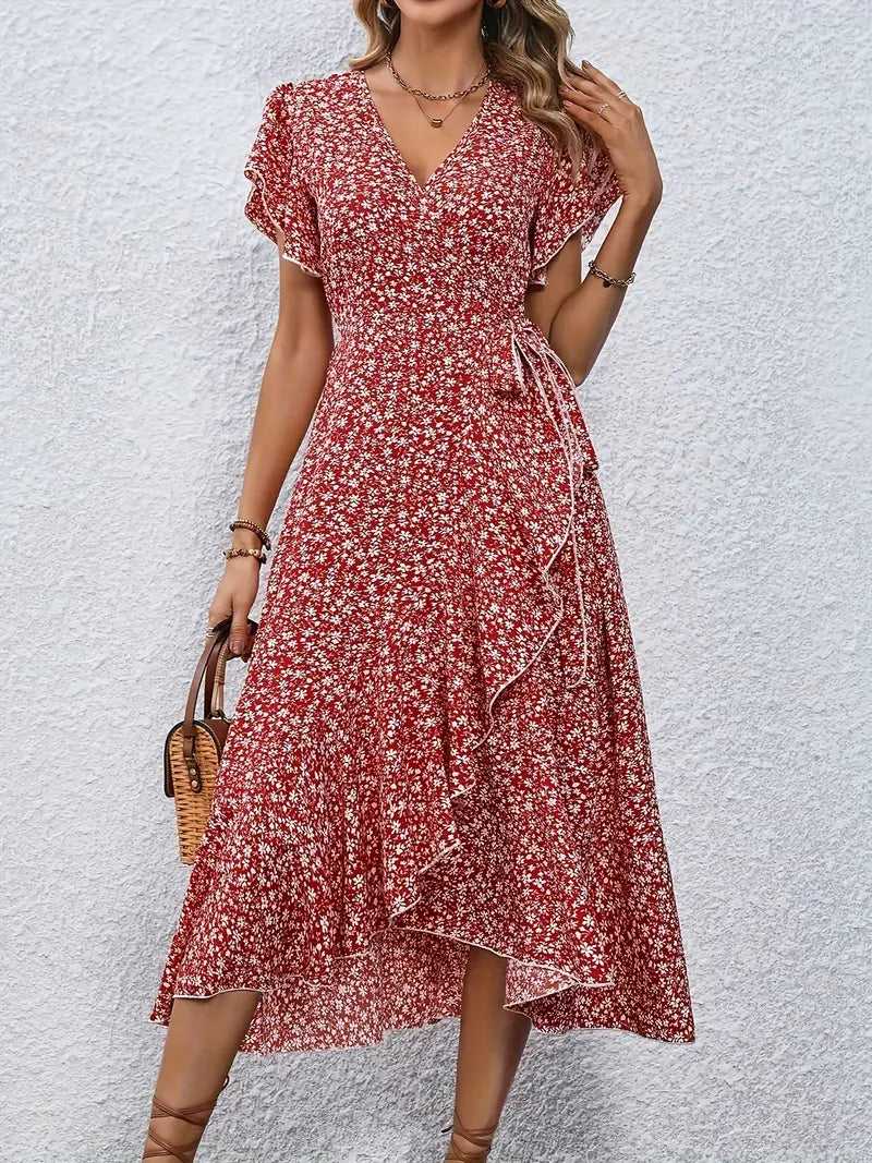 Sarinza™ - Floral Midi Dress