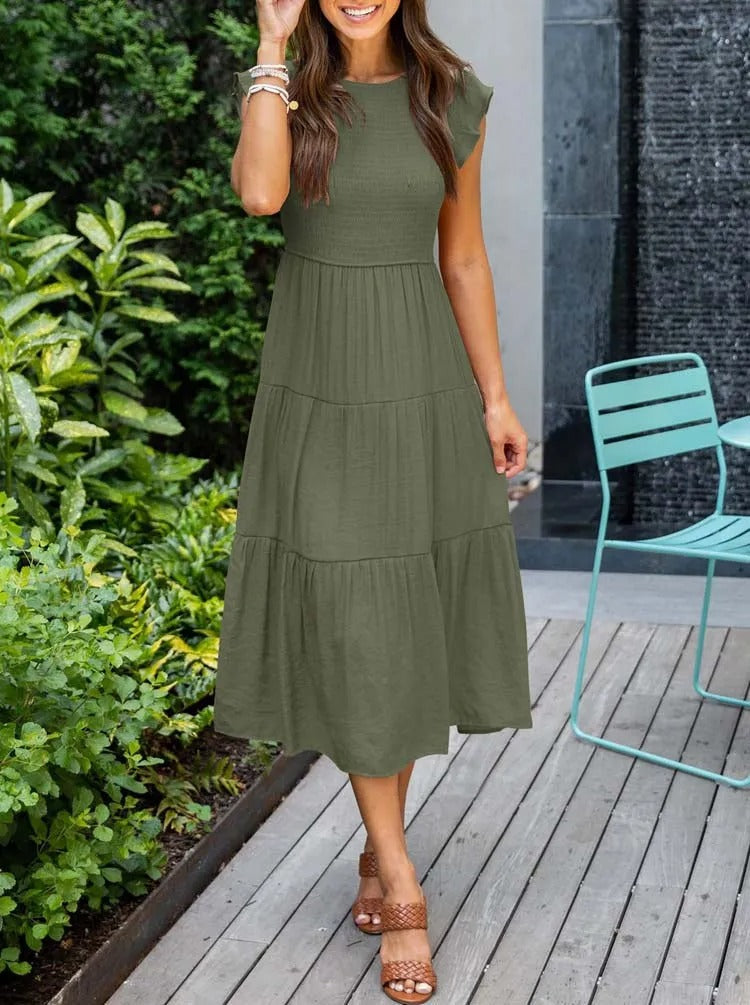 Zelina™ - Casual Summer Pleated Swing Dress