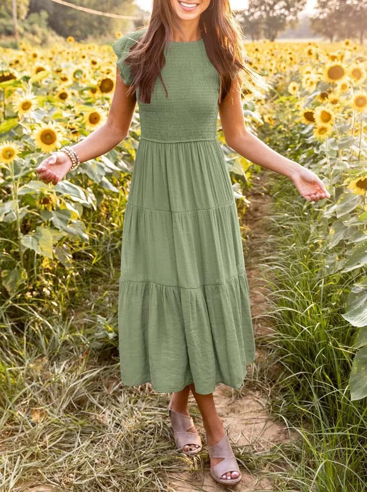 Zelina™ - Casual Summer Pleated Swing Dress