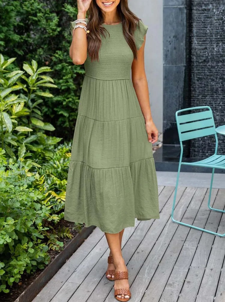 Zelina™ - Casual Summer Pleated Swing Dress