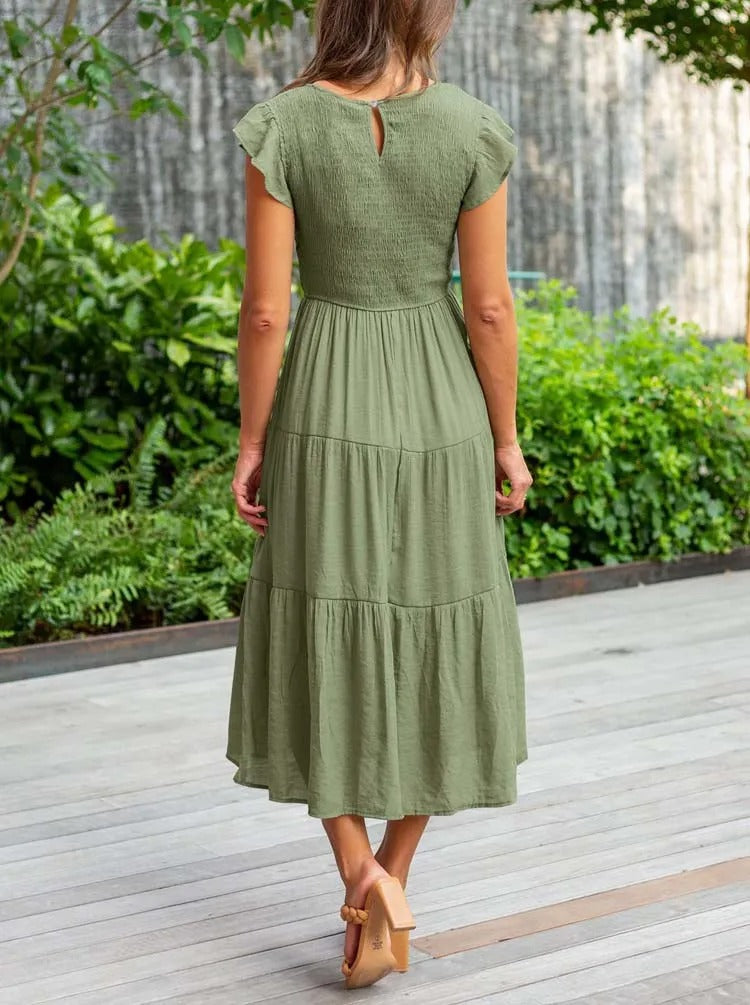 Zelina™ - Casual Summer Pleated Swing Dress