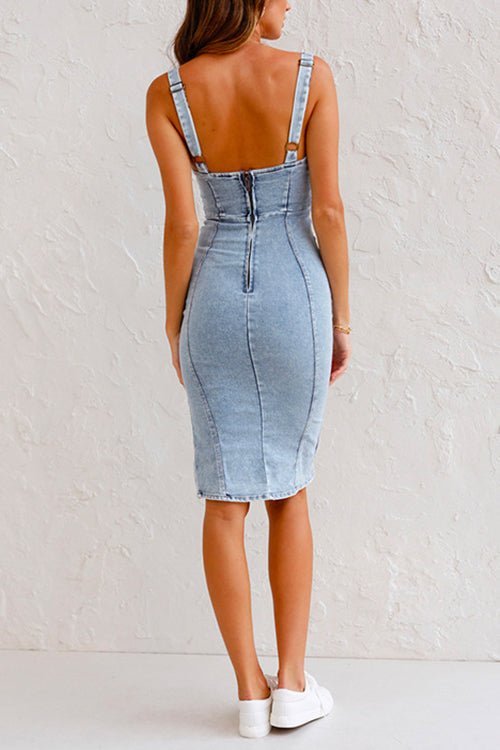 Karen™ - Women's Sleeveless Denim Dress