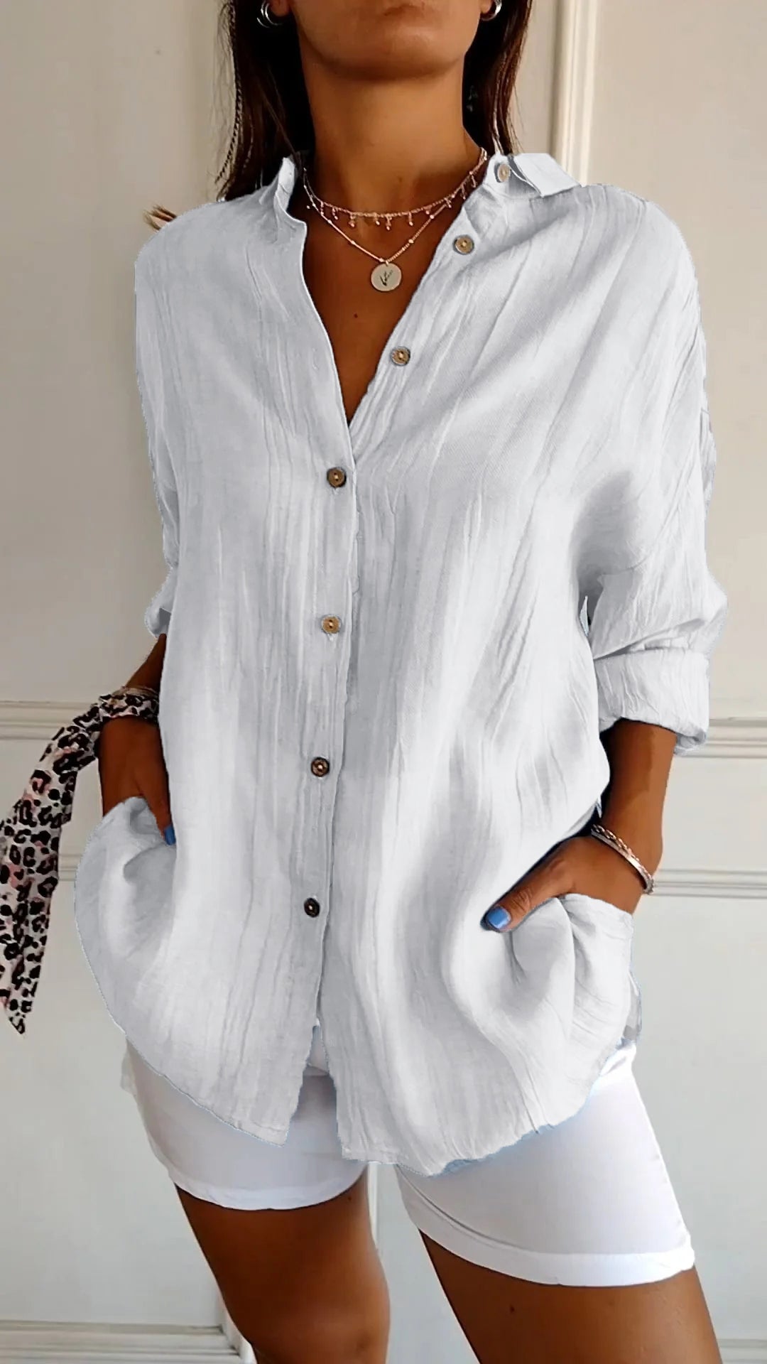 Solstice™ - Elegant shirt with pleated style